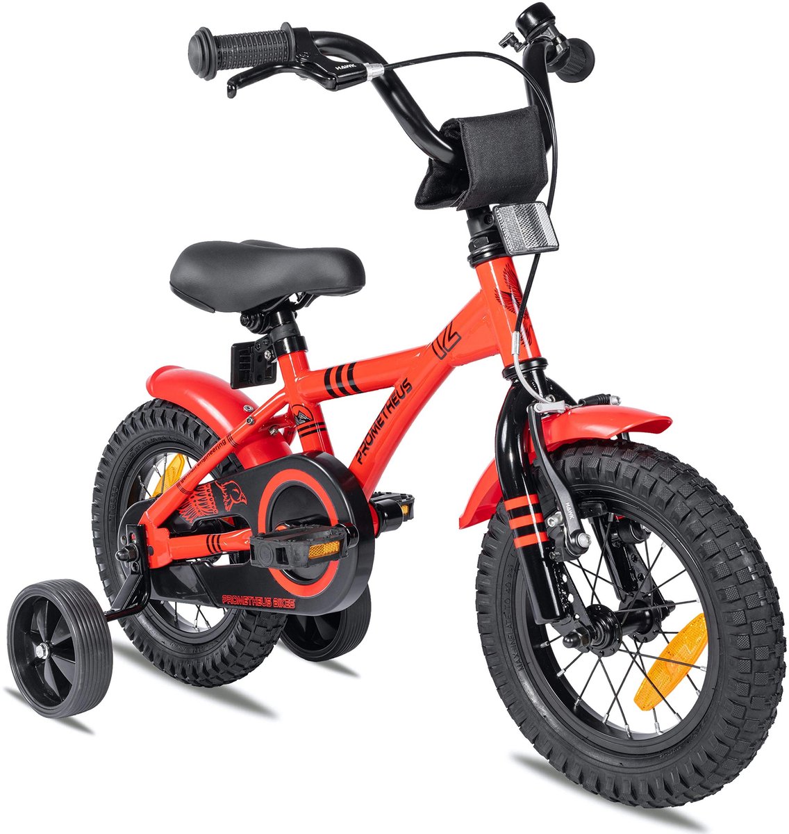 Dailygoods - Kinderfiets 12 inch - Fiets voor jongens en meisjes met zijwieltjes