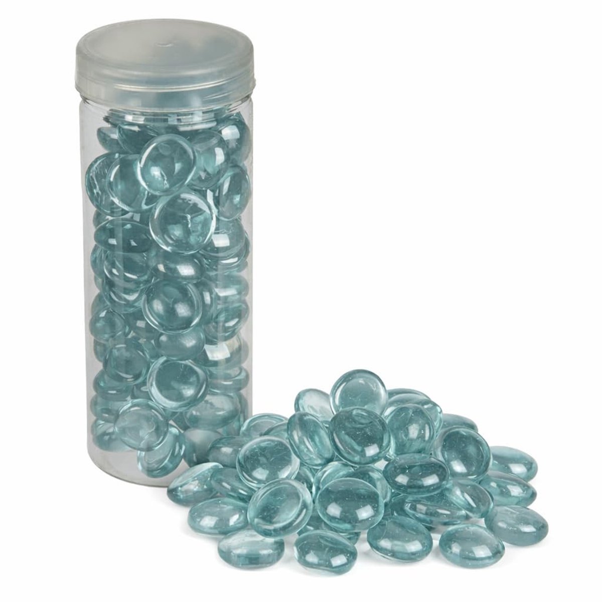 Dailygoods- Glasnuggets 154 Stuks - Deko-stenen 400g - Ronde Glasstenen - Tafeldecoratie - DIY Aquarium - Glanzende Home Deco-stenen - Decoratiestenen