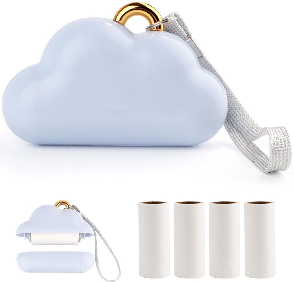 Dailygoods - Mini Lint Roller Travel Size, draagbare blauwe kleverige roller, herbruikbare huisdier haarverwijderaar voor kleding en meubels, compacte stof- en vachtreiniger voor honden- en katteneigenaren