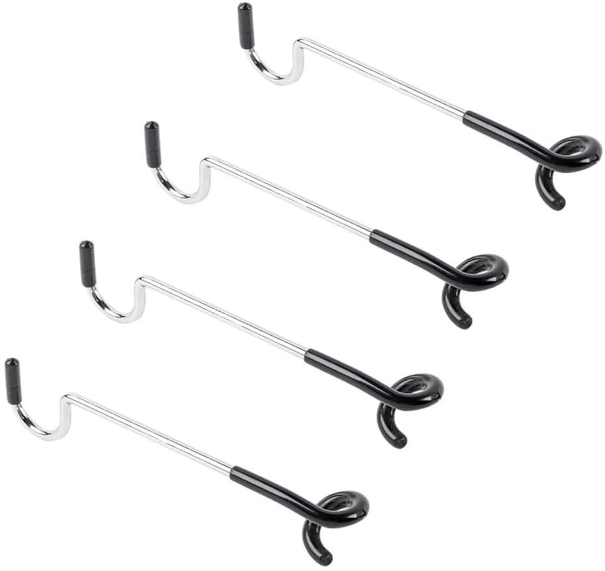 Dailygoods- Haken voor Campingverlichting - 4 Stuks - Verstelbare S-haken - Roestvrij Staal - Ophanghaken voor Buiten - Geschikt voor Tentlantaarns