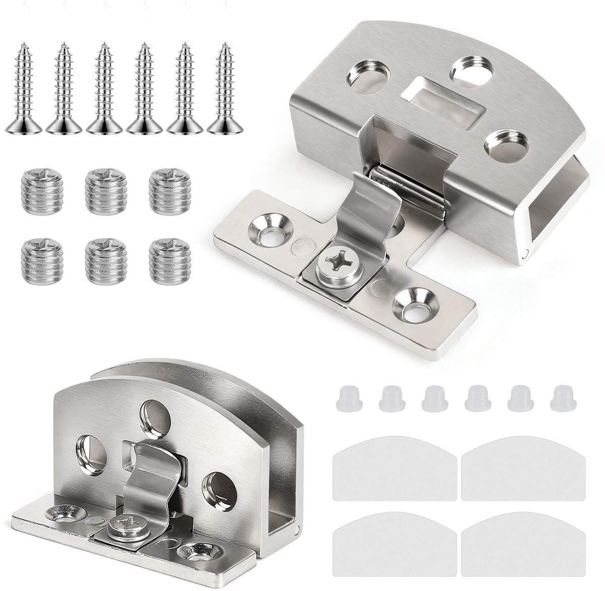Dailygoods - Set van 2 Scharnieren voor Gehard Glasdeuren