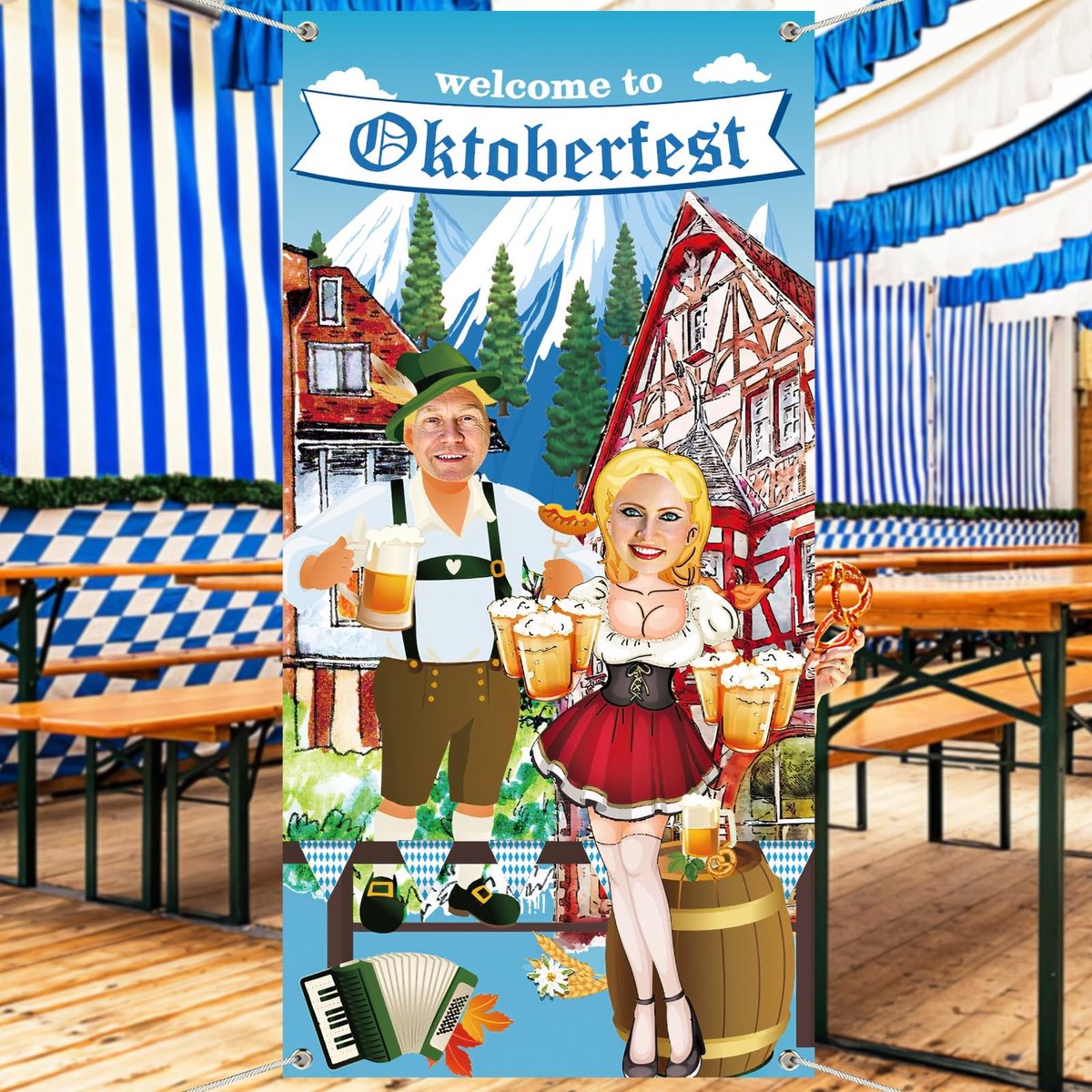 Allecto - Oktoberfest Decoratie - Photo Prop Banner - Xl Formaat