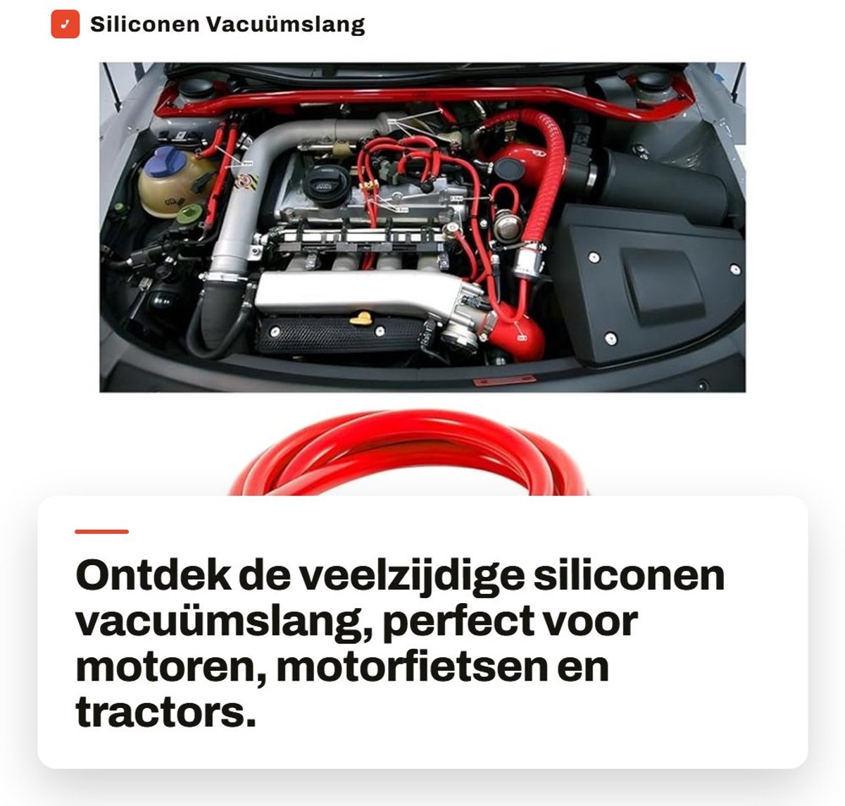 Dailygoods- Vacuümslang 3 m - Siliconen - Binnendiameter 6 mm - Hoge Temperatuur - Duurzaam - Flexibel - Geschikt voor Motoren - Siliconenslang
