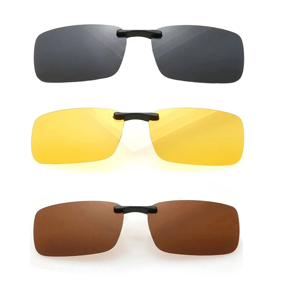 Dailygoods- Clip-on Zonnebril Gepolariseerd - Anti-glans UV400 - Unisex - Verstelbaar - Harslenzen - Lichtgewicht en Duurzaam