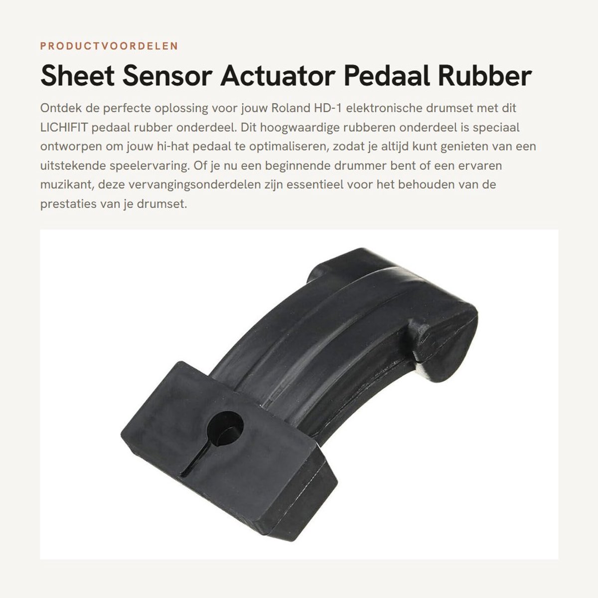 Dailygoods Sheet Sensor Actuator Pedaal Rubber Onderdeel - Vervangingsonderdeel - Rubber - Hi-Hat Pedaal Accessoires - Geschikt voor Roland...