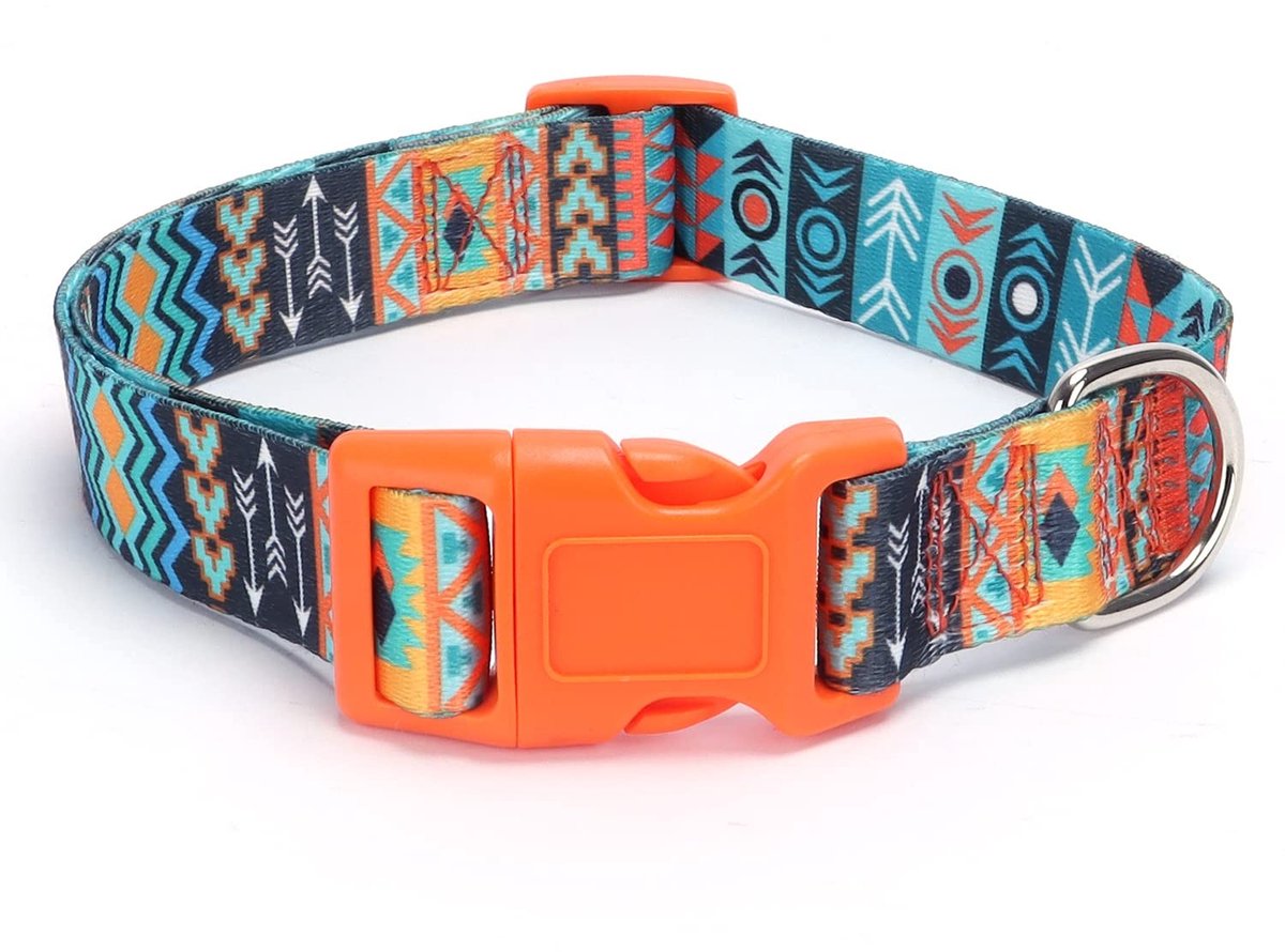 Dailygoods- Hondenhalsband Verstelbaar - Zachte Puppyhalsband - Snelsluiting - Training - Geschikt voor Kleine/Middelgrote/Grote Honden - Kraagmaat S/M/L - Hondentuig