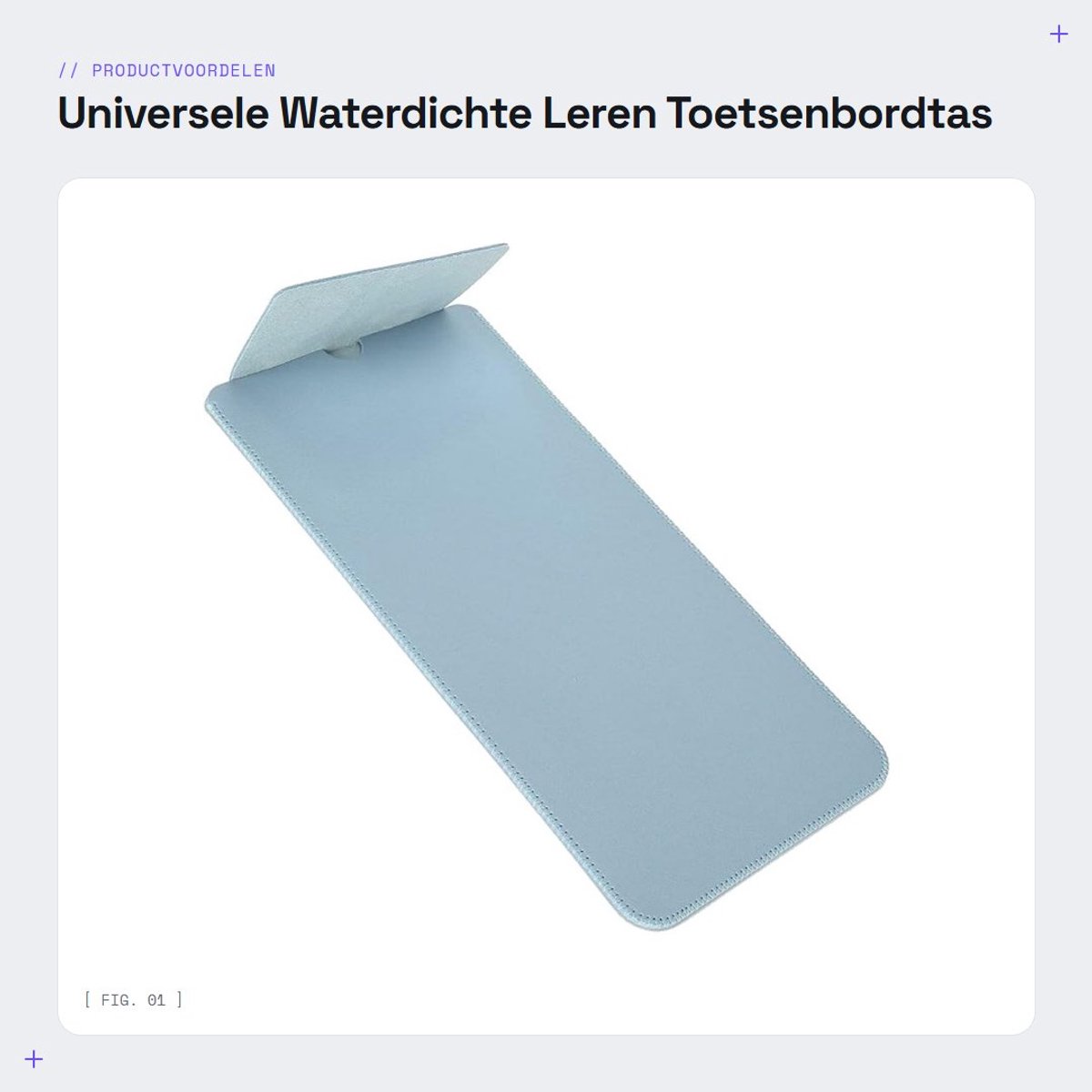 Dailygoods- Toetsenbordtas Waterdicht - Universele Beschermhoes - Draagbare Opbergtas - Lichtblauw - Stofbestendig - Duurzaam Materiaal - Toetsenbordhoes