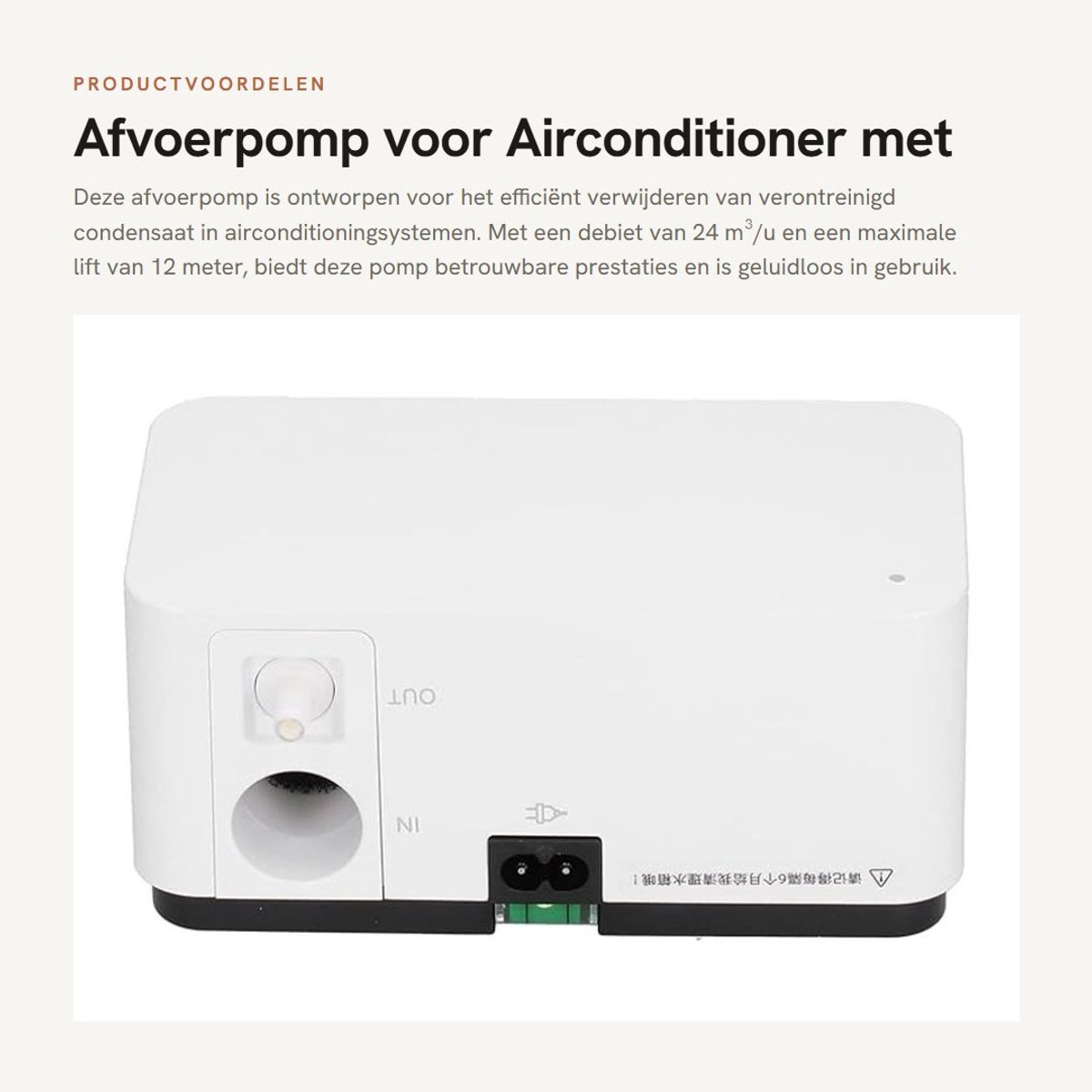 Dailygoods - Afvoerpomp voor Airconditioner met Condensaatverwijdering