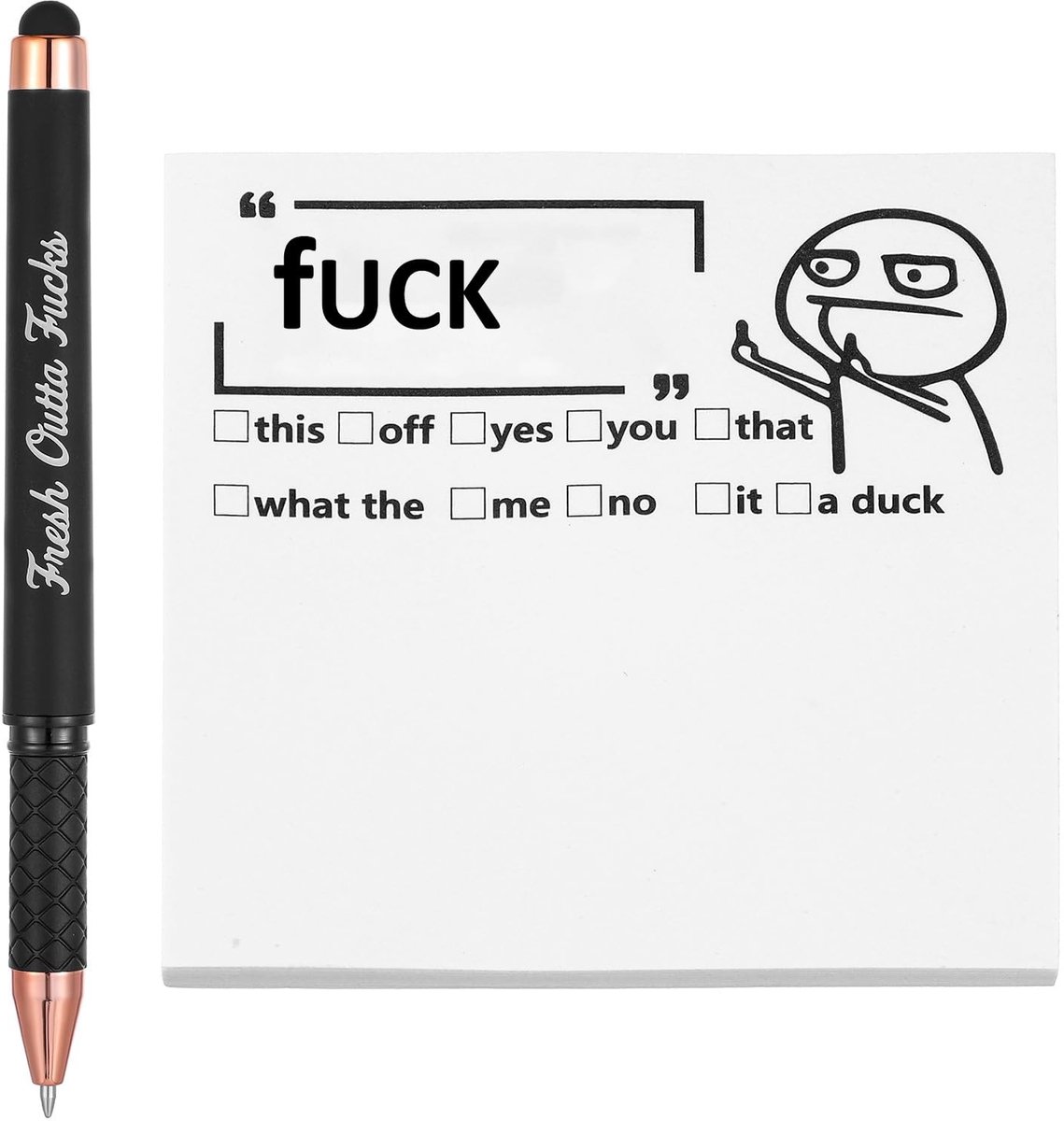 Dailygoods- Pennen Grappig Design - Plaknotities - Kantoorbenodigdheden - Creatief - Schrijven - Uniek Ontwerp - Schrijfwaren