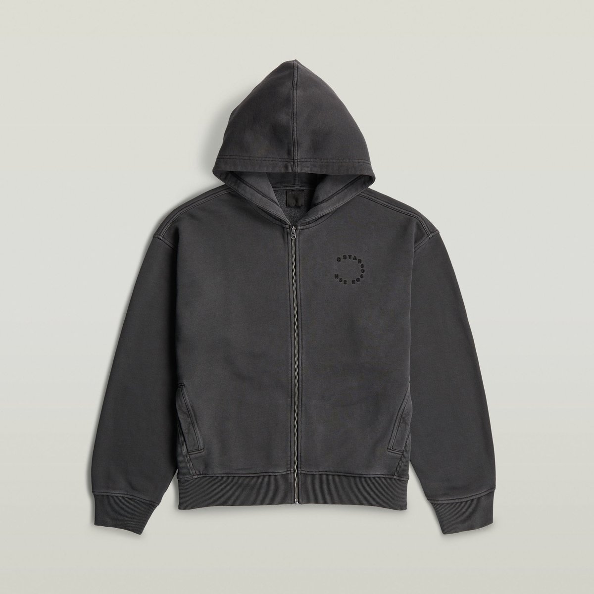 G-Star Chest gr full zip hdd sw ls Heren Joggingbroeken Zwart