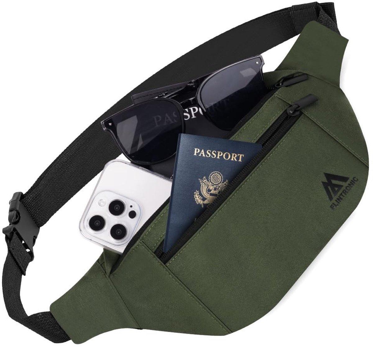 Dailygoods- Heuptas Waterdicht - Verstelbare Riem - 4 Vakken - Geschikt voor Hardlopen - Wandelen - Fietsen - Modern Design - Heuptasjes