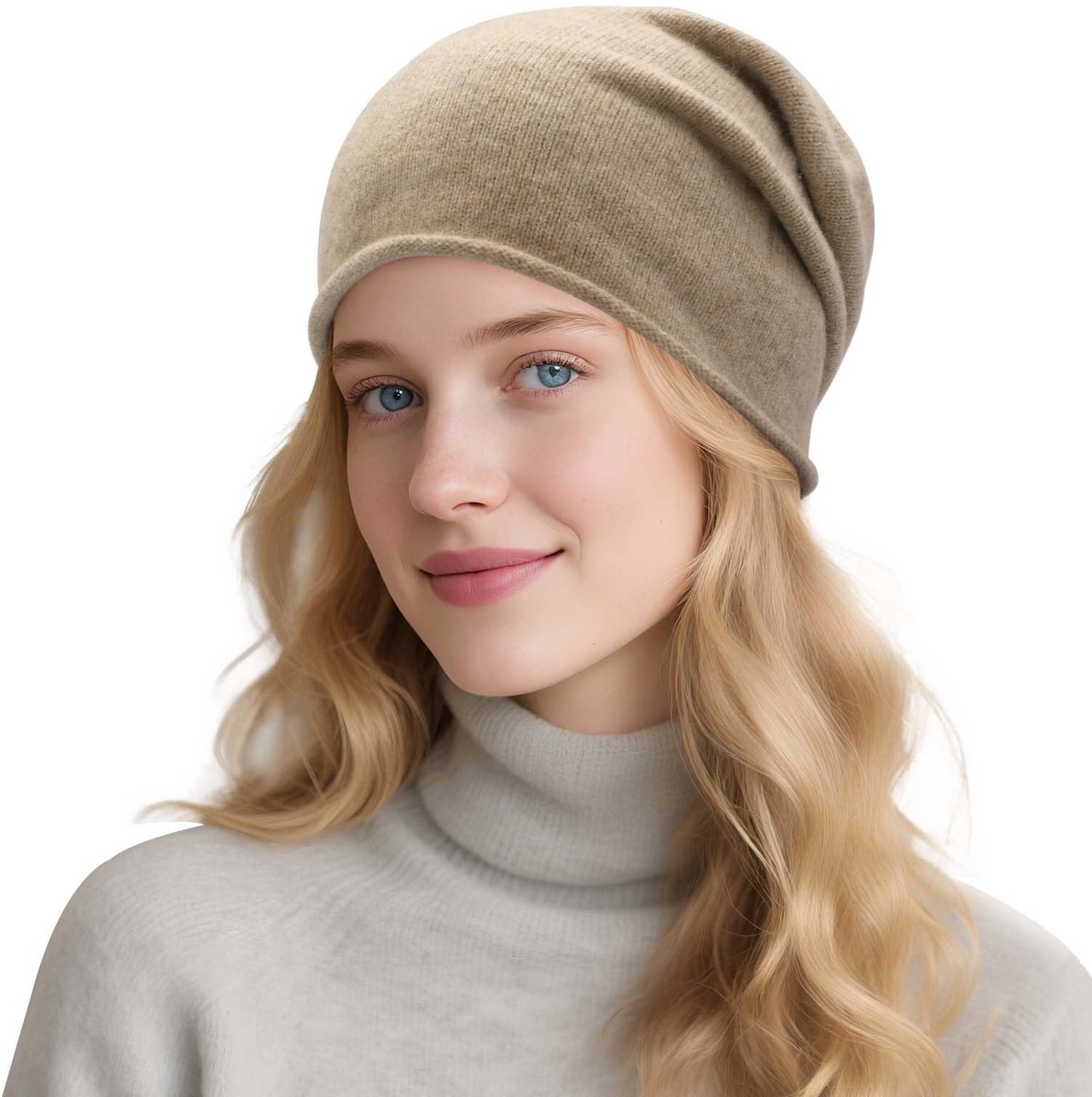 Dailygoods- Wintermuts Naadloos - 100% Wol - Jeukvrije Warmte - Ademend - Voor Volwassenen - Koude Handwas - Beanie