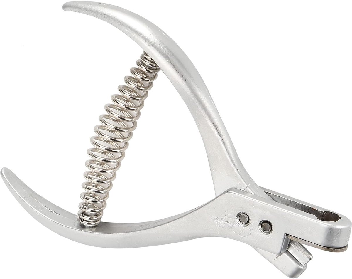 Roestvrijstalen Ponstang - U-vormig gereedschap - Ticketcontrole Ambacht - Ergonomisch handvat - 19 x 9 x 3 cm - Zilver