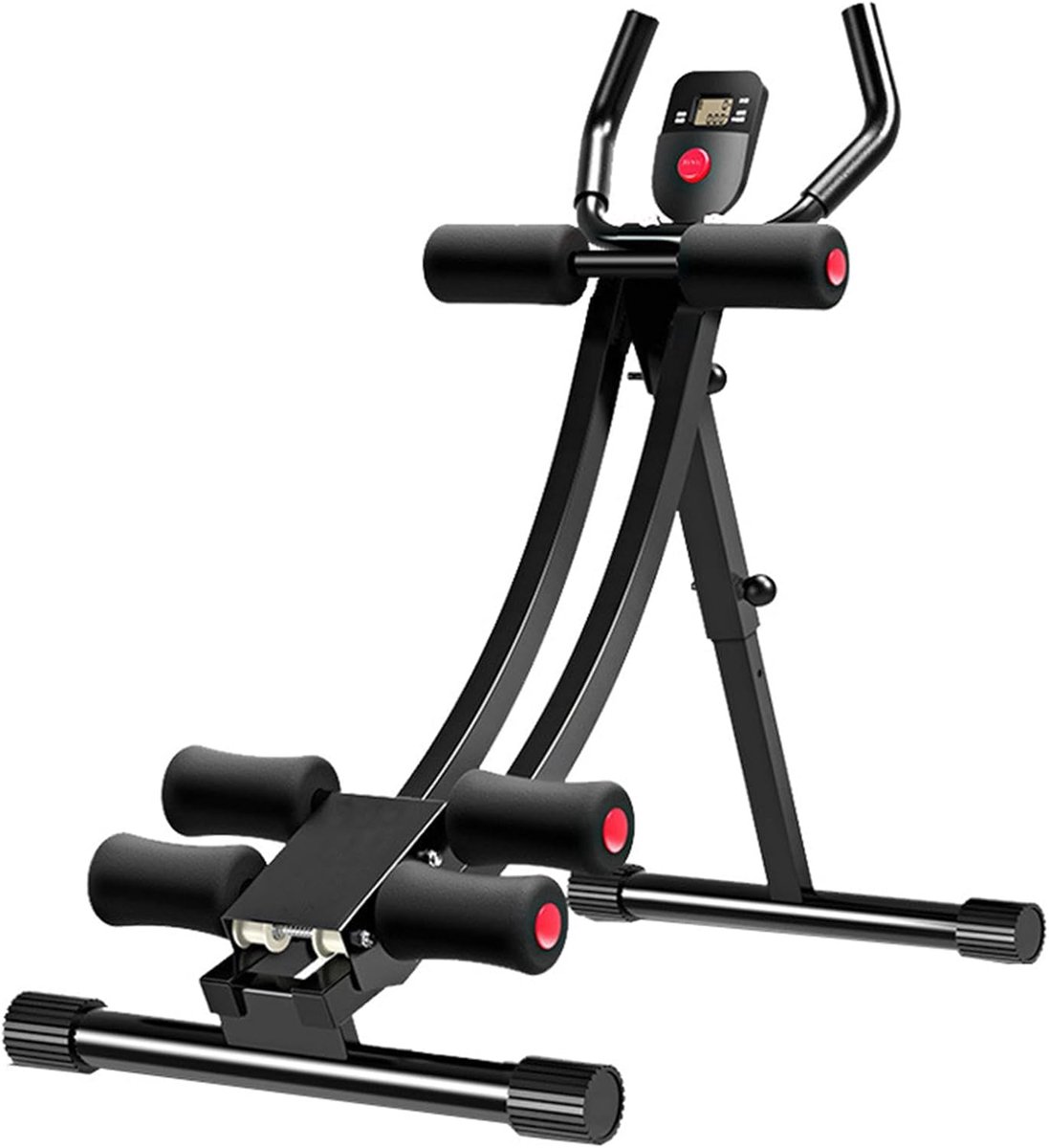 Buikspiertrainer - Core trainer - Thuis trainen - Verstelbare hoogtes - 150 kg draagvermogen - Zwart