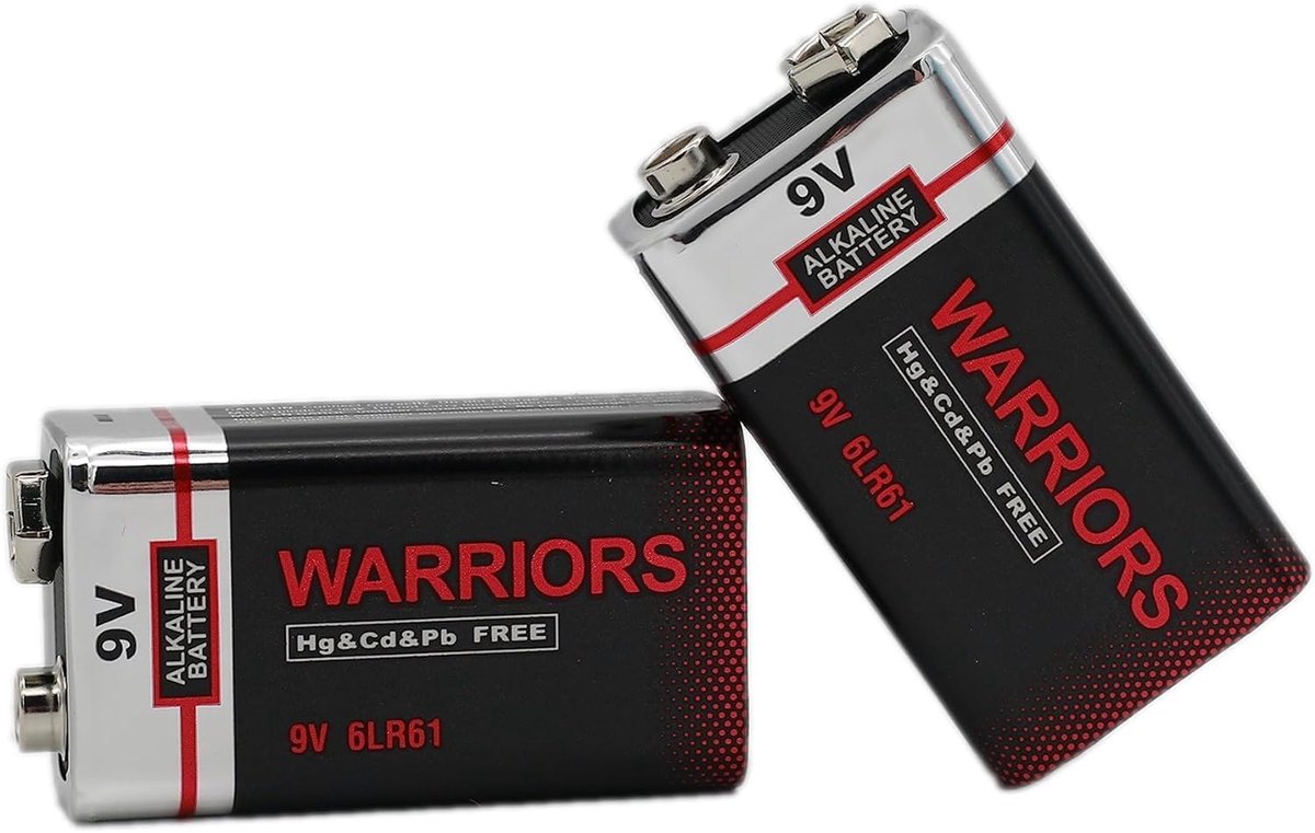 9V Batterijen - Alkaline Batterijen - Apparaten Voeden - Lange Levensduur - 2 Stuks - Zwart