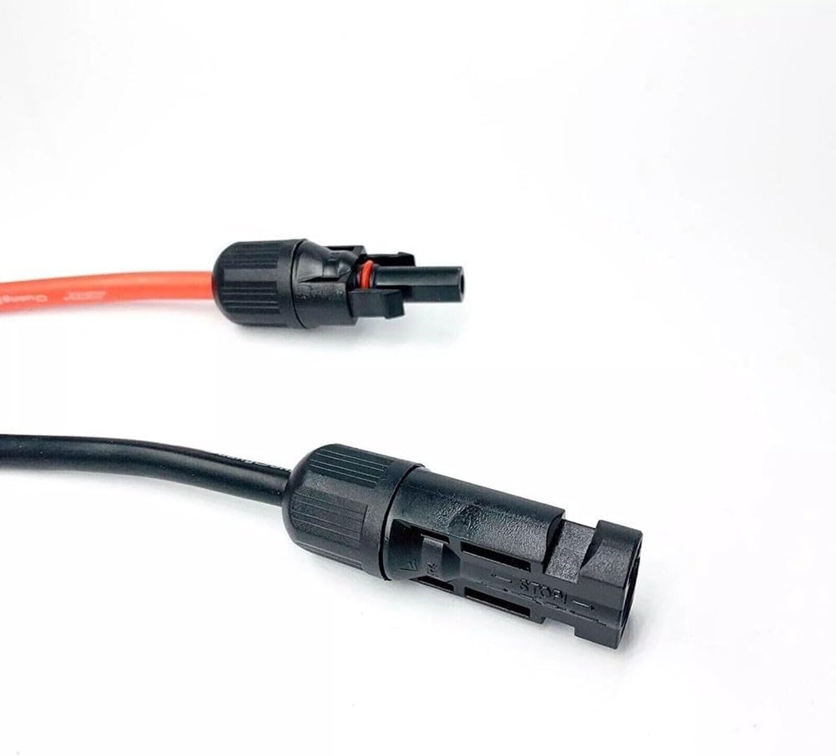 Y-adapterkabel - Verlengkabel splitter - Energie Verdelen - Hoge stroomcapaciteit - 6 mm² - Zwart Rood