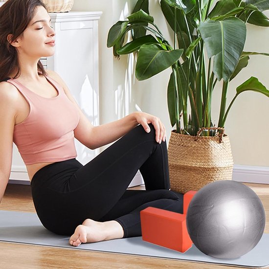 Yogaset met Tas - Yoga Kit - Thuistrainingen Verbeteren - Inclusief Hulpmiddelen - 183x61cm - Rood — afbeelding 4