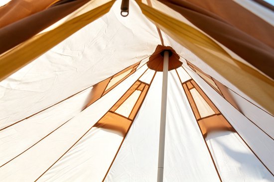PHOEBE CAT 9.8 ft Campingtent - Oxfordstof - Met aansluiting voor een kooktoestel - Geschikt voor 3-4 personen - Beige (zonder verlichting) — afbeelding 5