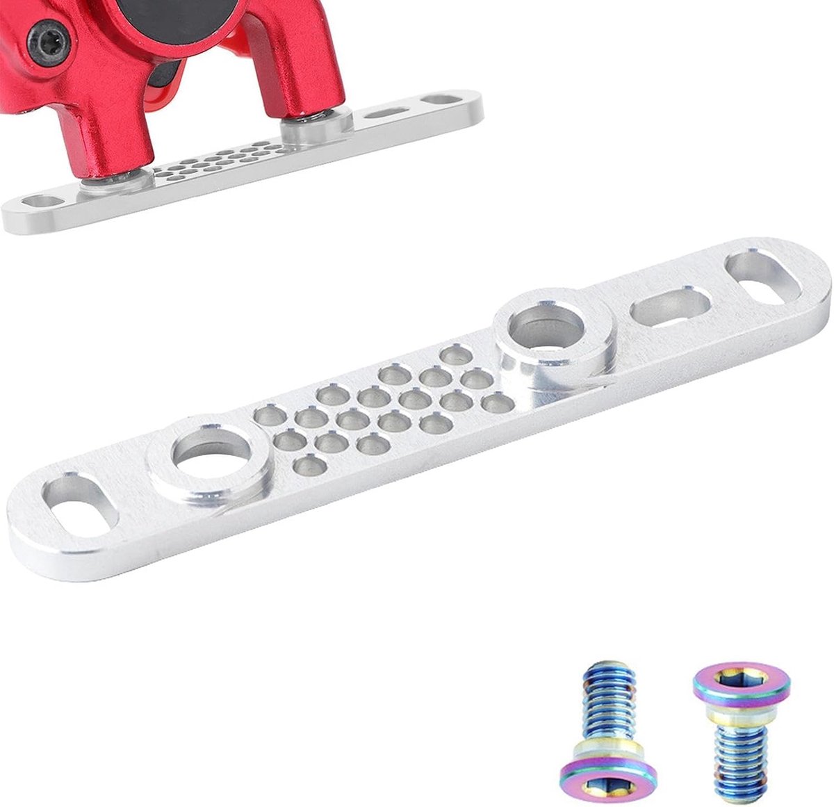 Schijfrembevestiging Adapter - Fiets Accessoire - Fiets Onderhoud - Naadloze Integratie - 12 x 5 x 1 cm - Metaal