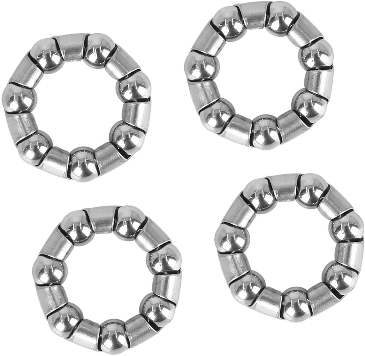 Dailygoods- Cranklagers Set van 4 - Kogellagers - Lagertrekker - Vervangingsonderdeel - Buitendiameter 25 mm - Binnendiameter 15,3 mm - Lagers