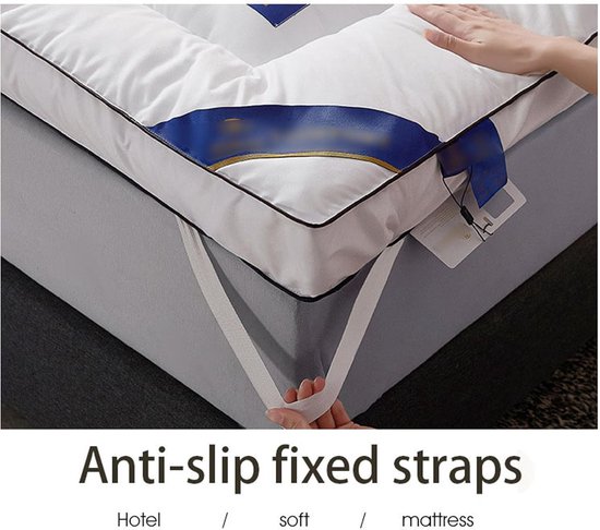 Japanse Futon Matras - Oprolbare Slaapmat - Comfortabel Slapen - Huidvriendelijk Katoen - 90 x 200 cm - Wit — afbeelding 5