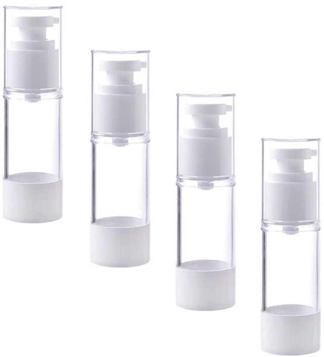 Dailygoods- Crèmedispenser 30ml - Reisflesjes - Navulbaar - Duurzaam - Cosmetische producten - Hoogwaardig kunststof - Reisfles