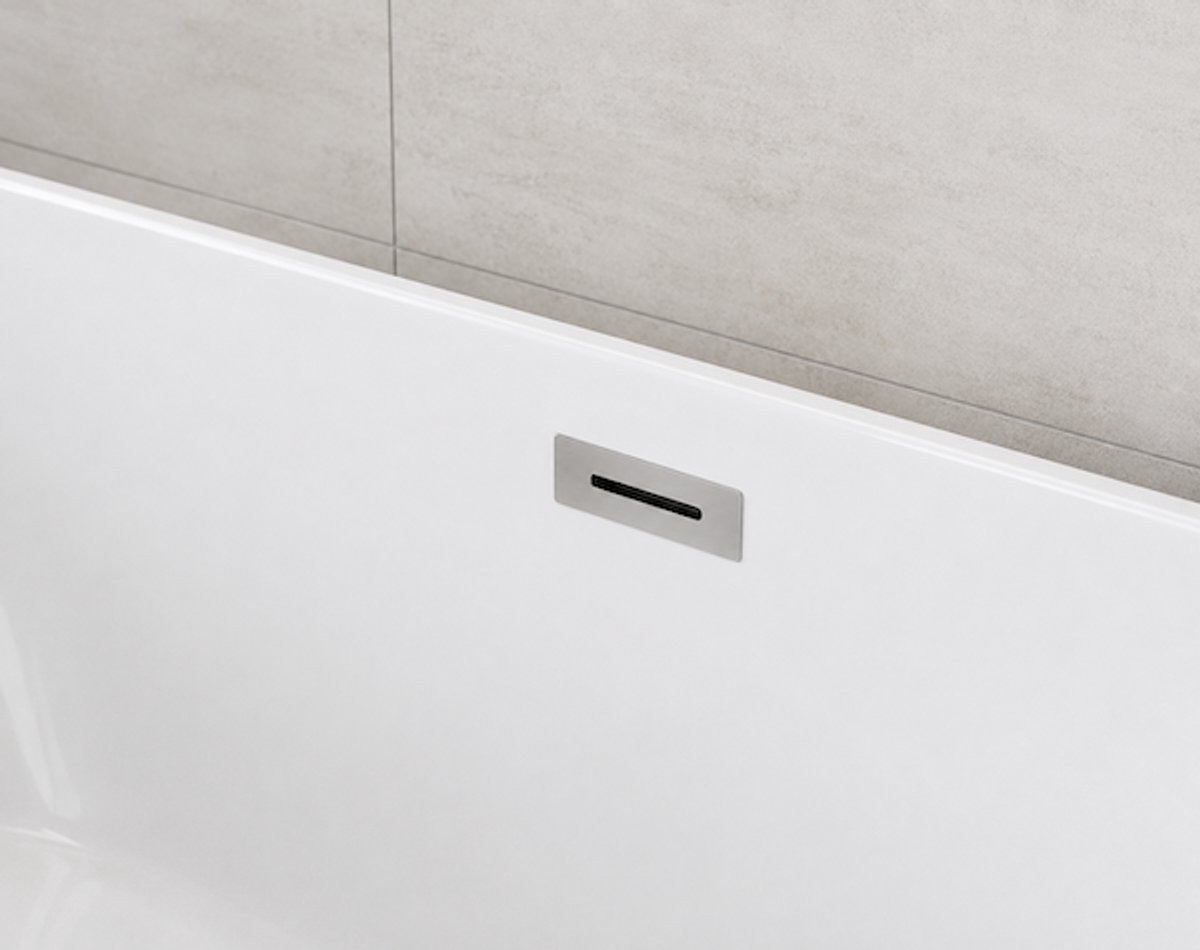 LINEA UNO - Havik 170 - Glans wit - Hoekbad rechts - Wit - 170 x 80 x 58 cm - Half vrijstaand - Acryl - Kwartrond- 151347