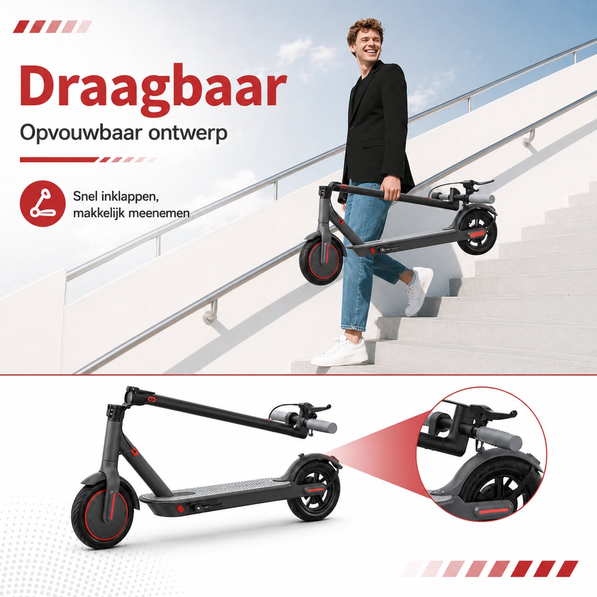 Peter AOVOPRO TX01 Elektrische Step – 350W Motor – Opvouwbaar - afbeelding 2