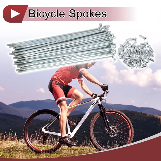 Dailygoods- Fietsspaken 36 Stuks - 13G Fietswielspaken - Verzinkt Koolstofstaal - Duurzaam - Slagvast - Verbeterde Oscillatie Laadcapaciteit - Wielspaken van Dailygoods — afbeelding 5