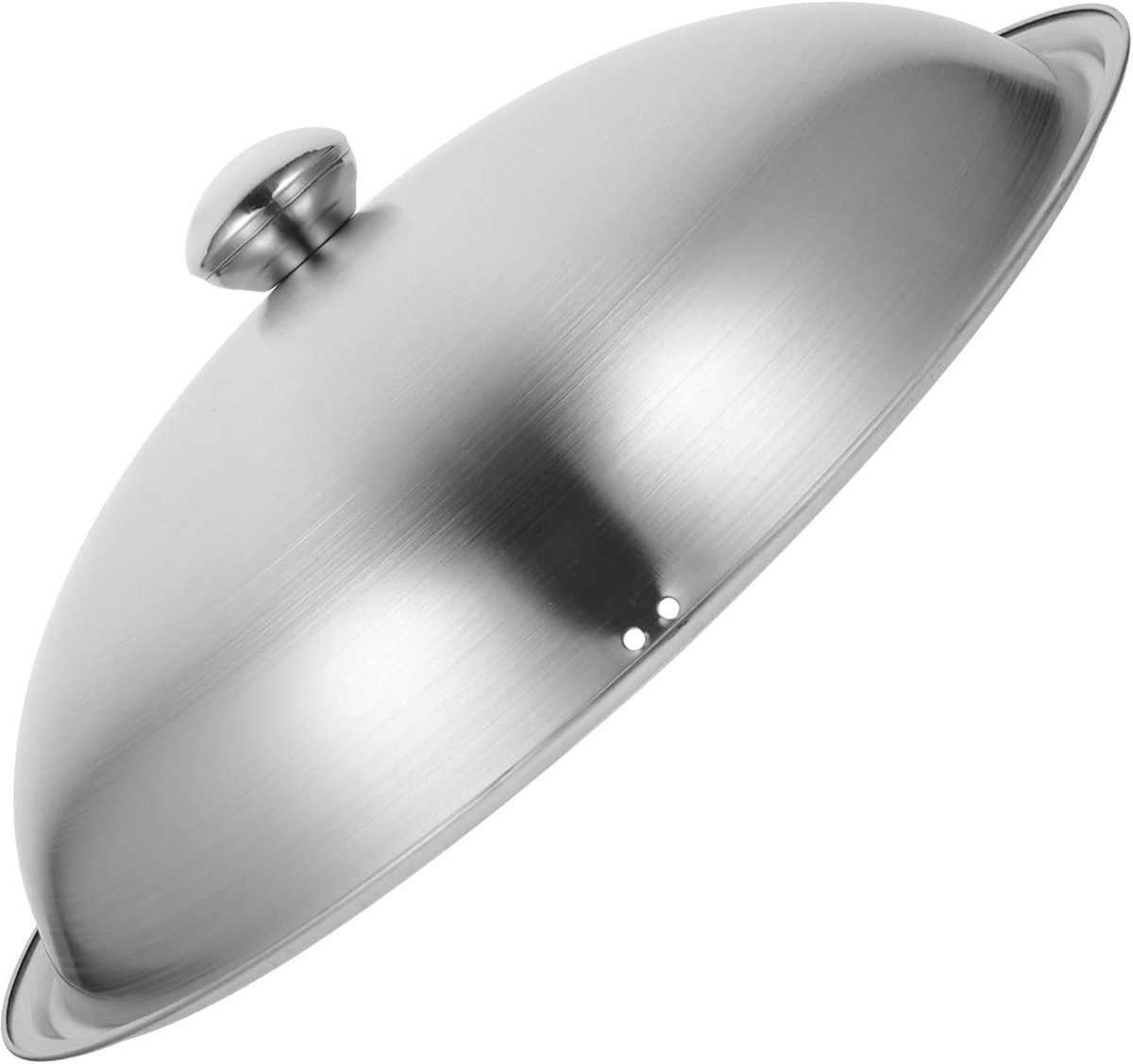 Pan Deksel - Kookdeksel Universeel - Voorkomt Spetters - Geïsoleerd Handvat - 35 cm Diameter - Zilverkleurig