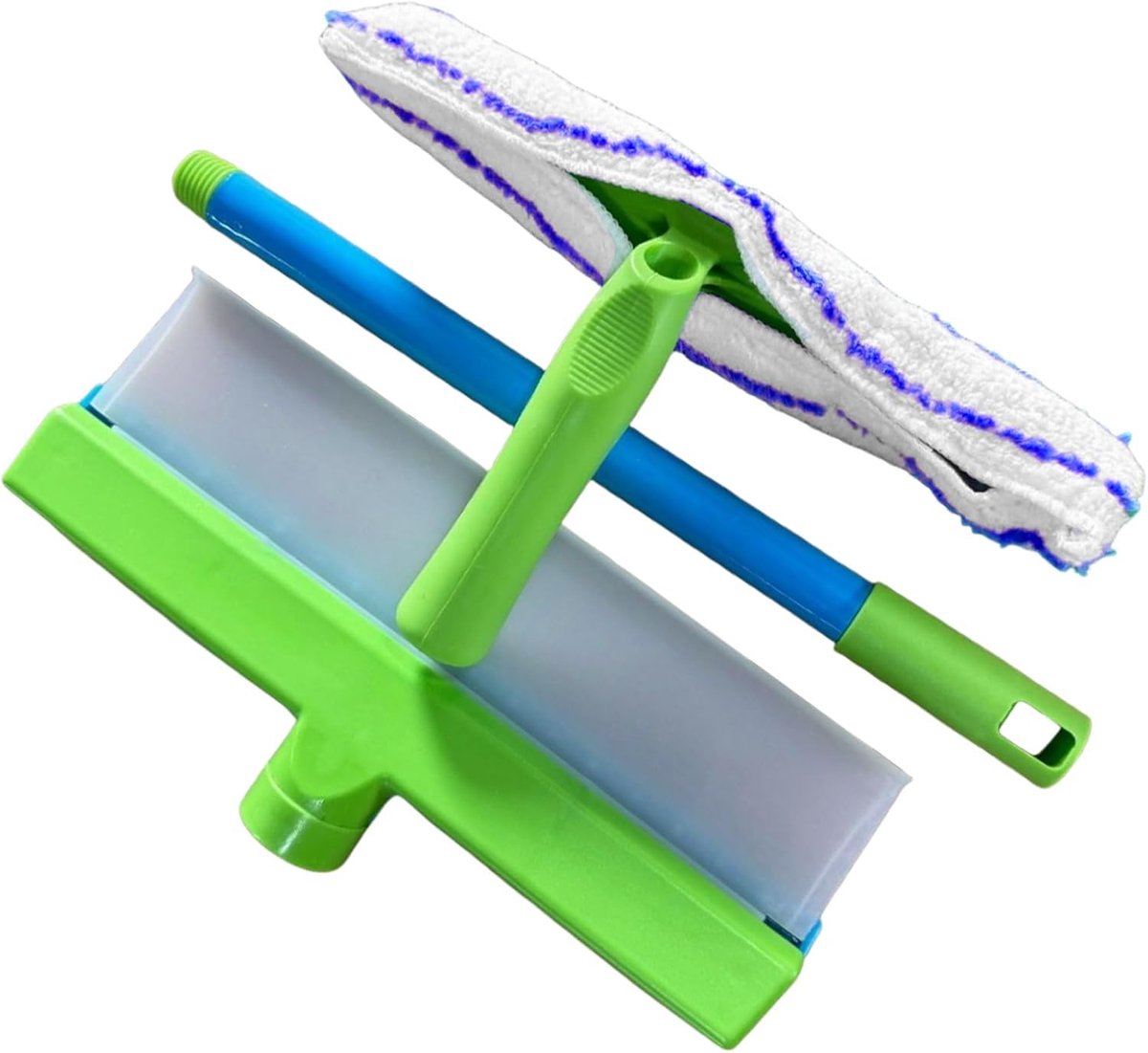 Douche Schraper - Glasreiniger Rakel - Streeploos Schoonmaken - Ergonomisch Handvat - 30 cm - Blauw