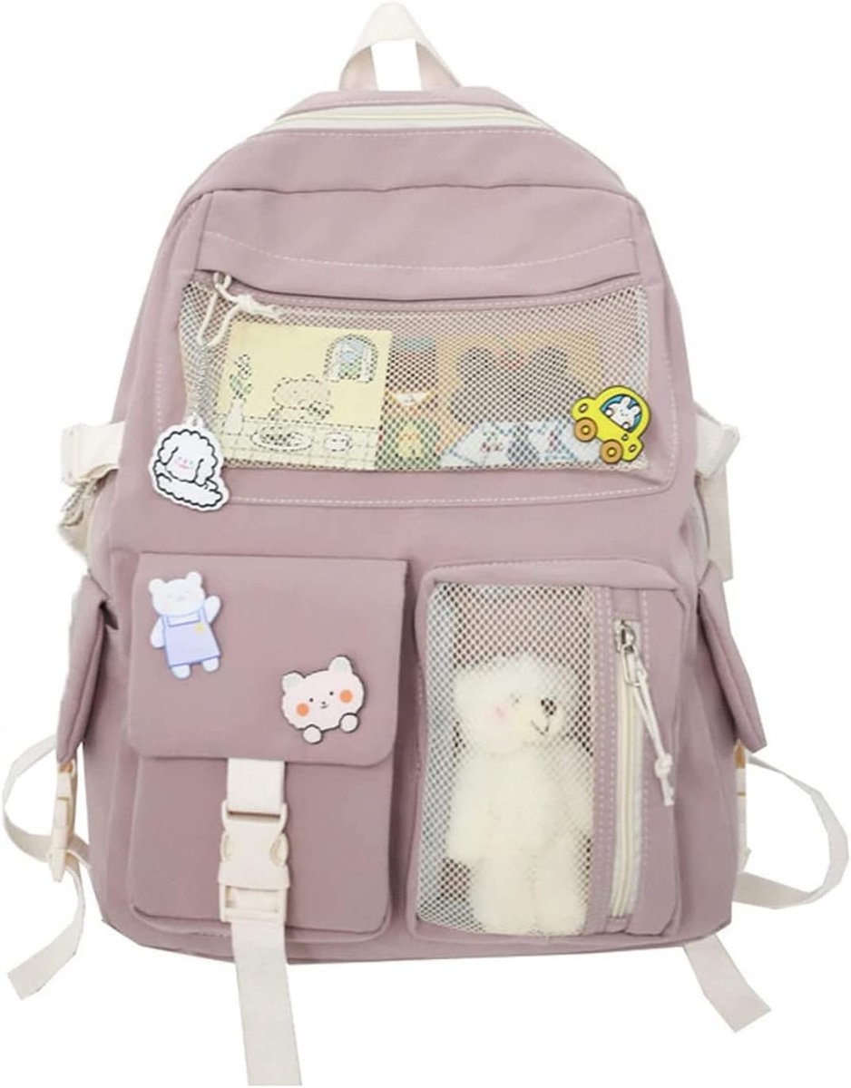 YAGXIG Leuke Rugzak - Schooltas - Schoudertas - Rugzak voor Meisjes - Roze - Canvas Rugzak - Cadeau voor de start van het schooljaar - Studentenrugzak