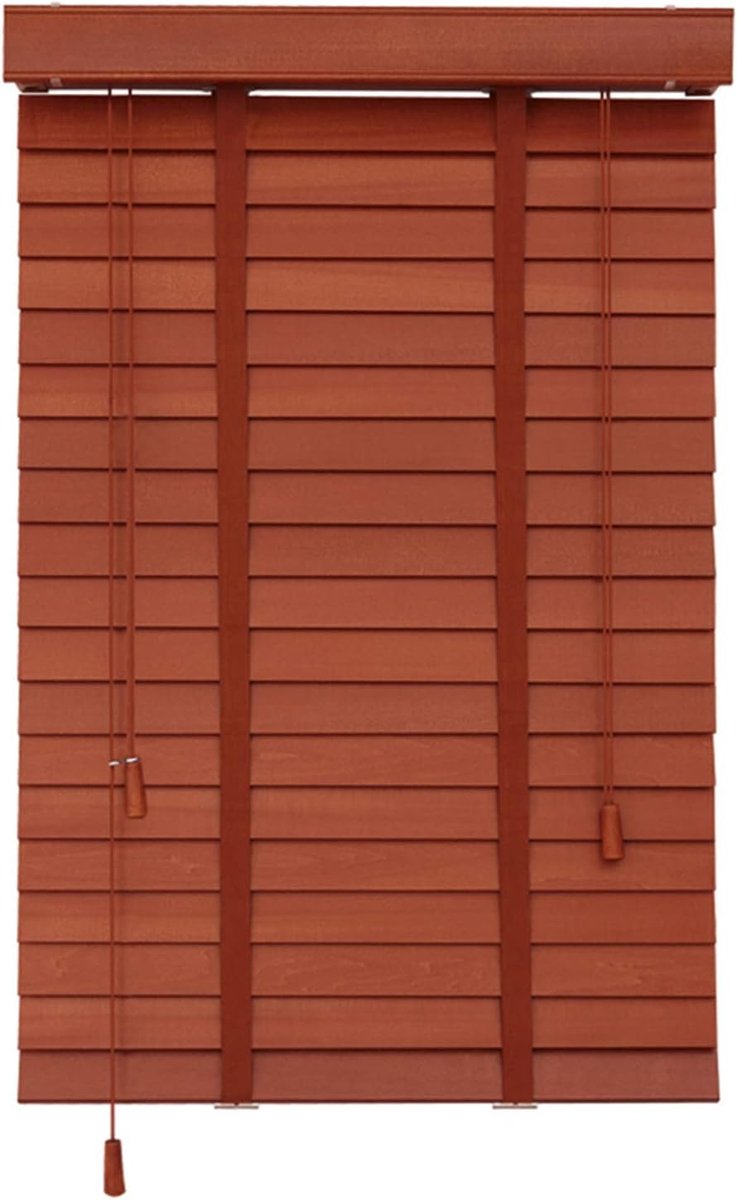 Houten Jaloezieën - Raambekleding - Lichtregulering Binnen - Natuurlijk Materiaal - 145x22