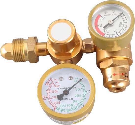 Gas Las Regulator - Argon CO2 Meter - Precisie Lassen - 4500psi Cilinder - 1/4in Uitlaat van Merkloos — afbeelding 4