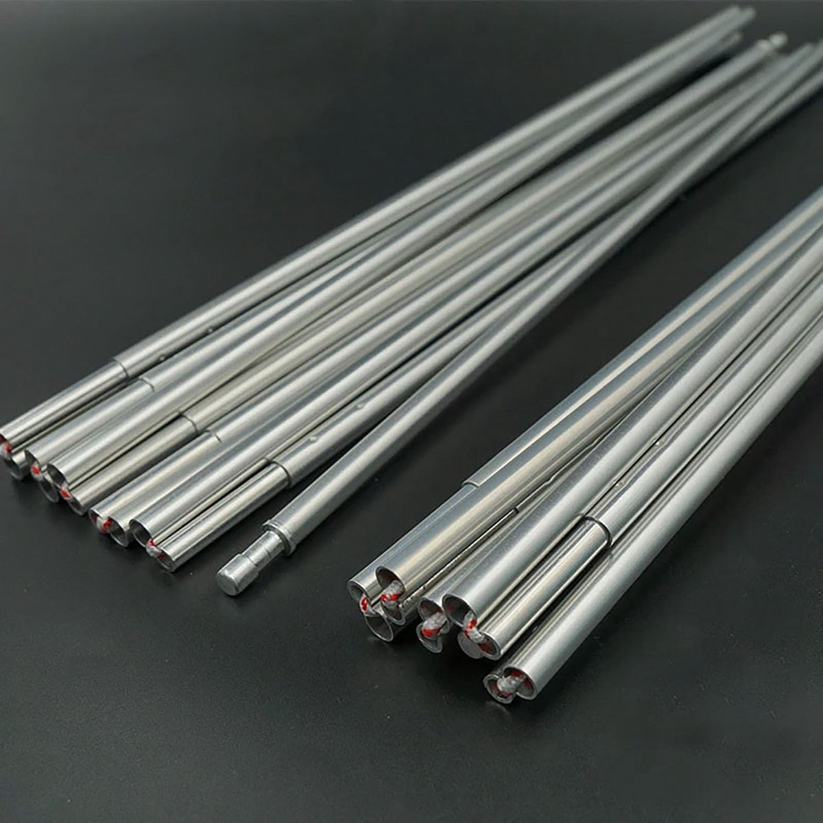 Dailygoods- Tentstok 4 m - Aluminium - Inklapbaar - Tentframe - Vervanging - Hoogwaardig materiaal - Diameter 0,8 cm - Tentpaal