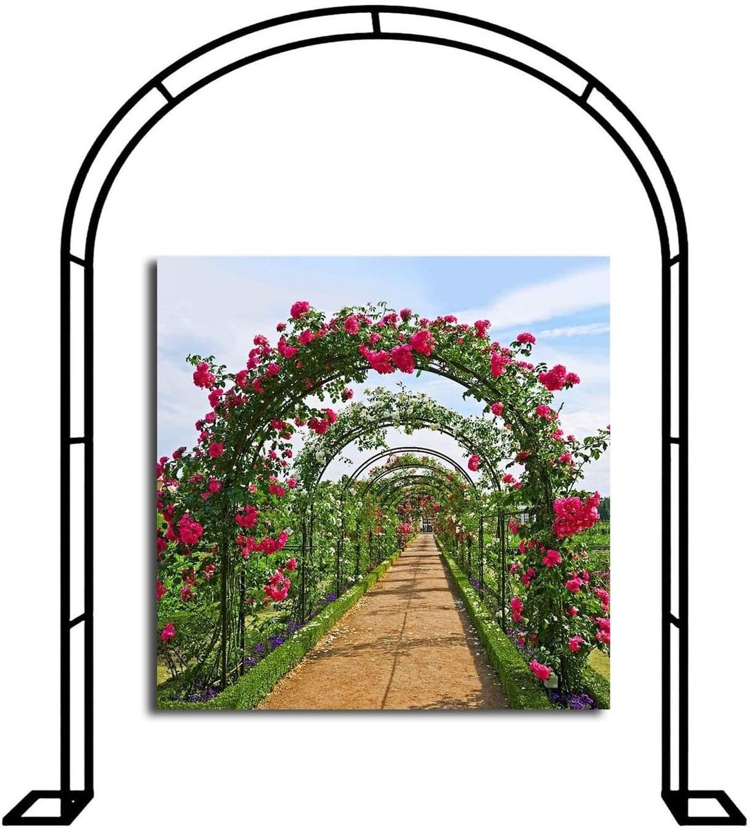 Metalen Tuinboog - Rozenboog Decoratie - Tuin Aankleden - Weerbestendig Ontwerp - B280 x H220 cm - Zwart