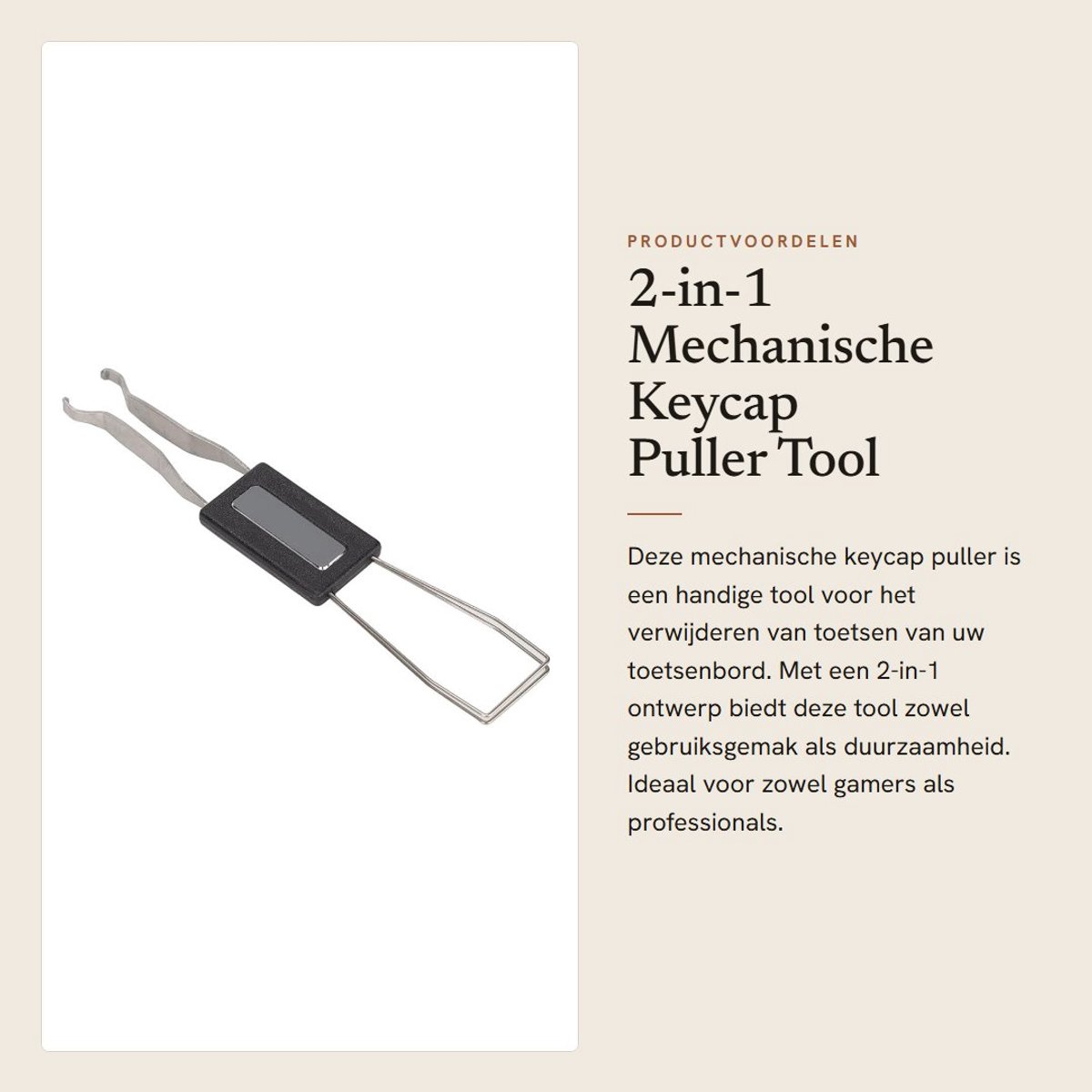 Dailygoods- Switch Puller 2-in-1 Ontwerp - Keycap Verwijderaar - Mechanische Toetsenbord Tool - Duurzaam ABS/Metaal - Sterke Compatibiliteit - Keycap Remover