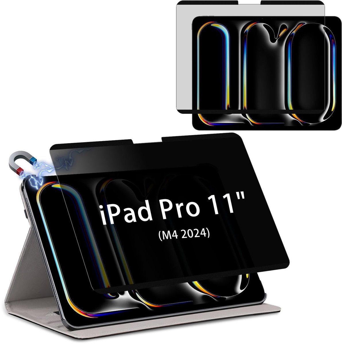 Dailygoods - HaruYo Magnetische inkijkbescherming, compatibel met iPad Pro 11 inch M4 (2024), beschermfolie, afneembaar, anti-blauw licht, anti-spy privacy, privacyfilter, beschermfolie voor iPad Pro 2024 11 inch