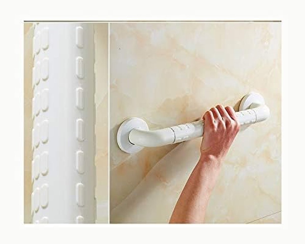 Badkamer handgreep - Veiligheidsleuning steun - Stabiliteit bieden - Ergonomisch ontwerp - 30cm - Wit