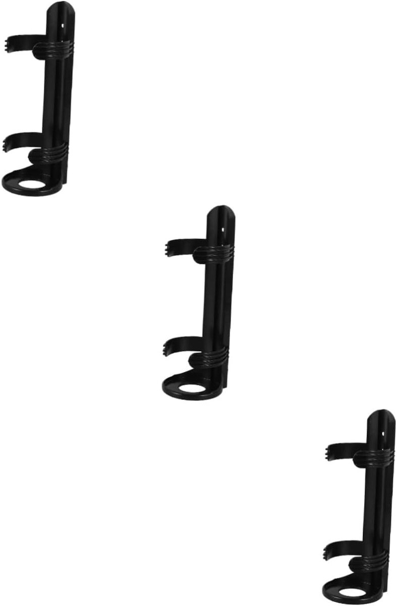 Brandblusser Houder - Bevestigingsbeugel Opslag - Veilig Transport - Duurzaam PVC Materiaal - 3 Stuks 21cm - Zwart