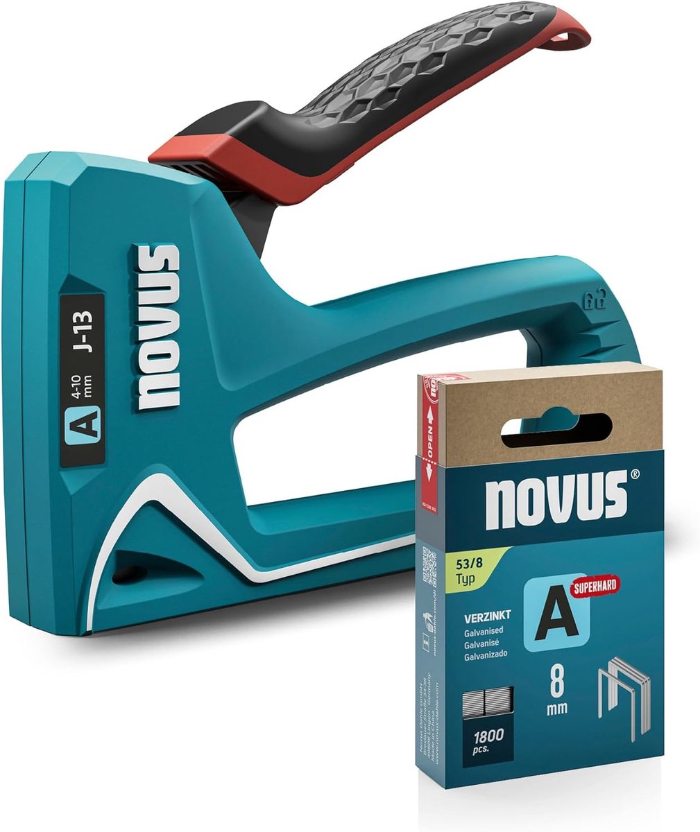 Handnietmachine - Tacker set - Hobby en decoratie - Ergonomische softgrip - 4-10 mm nieten - Blauw