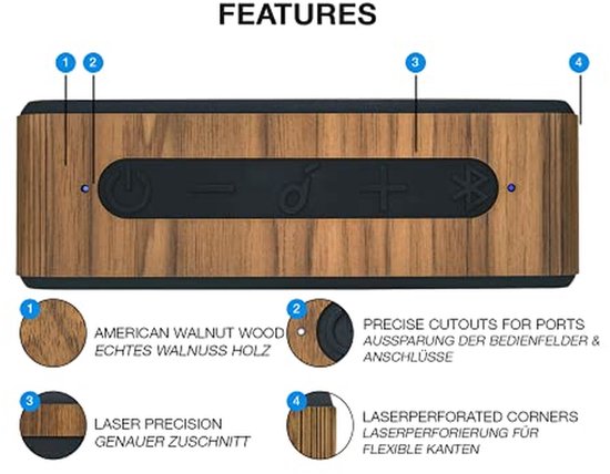 Houten Speaker Cover - Hout Skin - Speaker Bescherming - Echt Walnoothout - 07 mm Dun - Bruin van houten — afbeelding 3