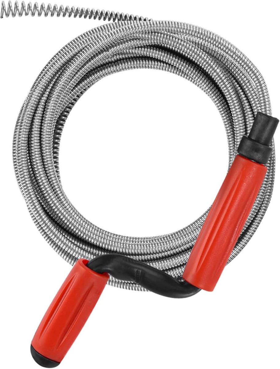 Reinigingsas Pijp - Afvoer Ontstopper - Verstopte Afvoer - Boor Punt - 3 Meter - Rood