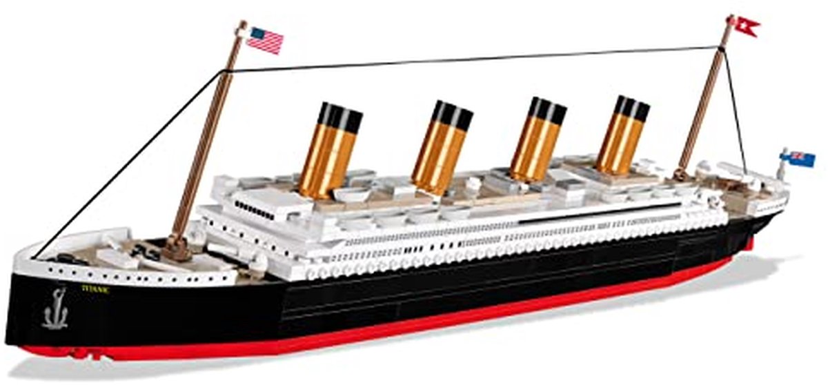 Bouwstenen Schip - Model Bouwpakket - Historisch Bouwen - Bewegende Delen - 720 Elementen - Wit