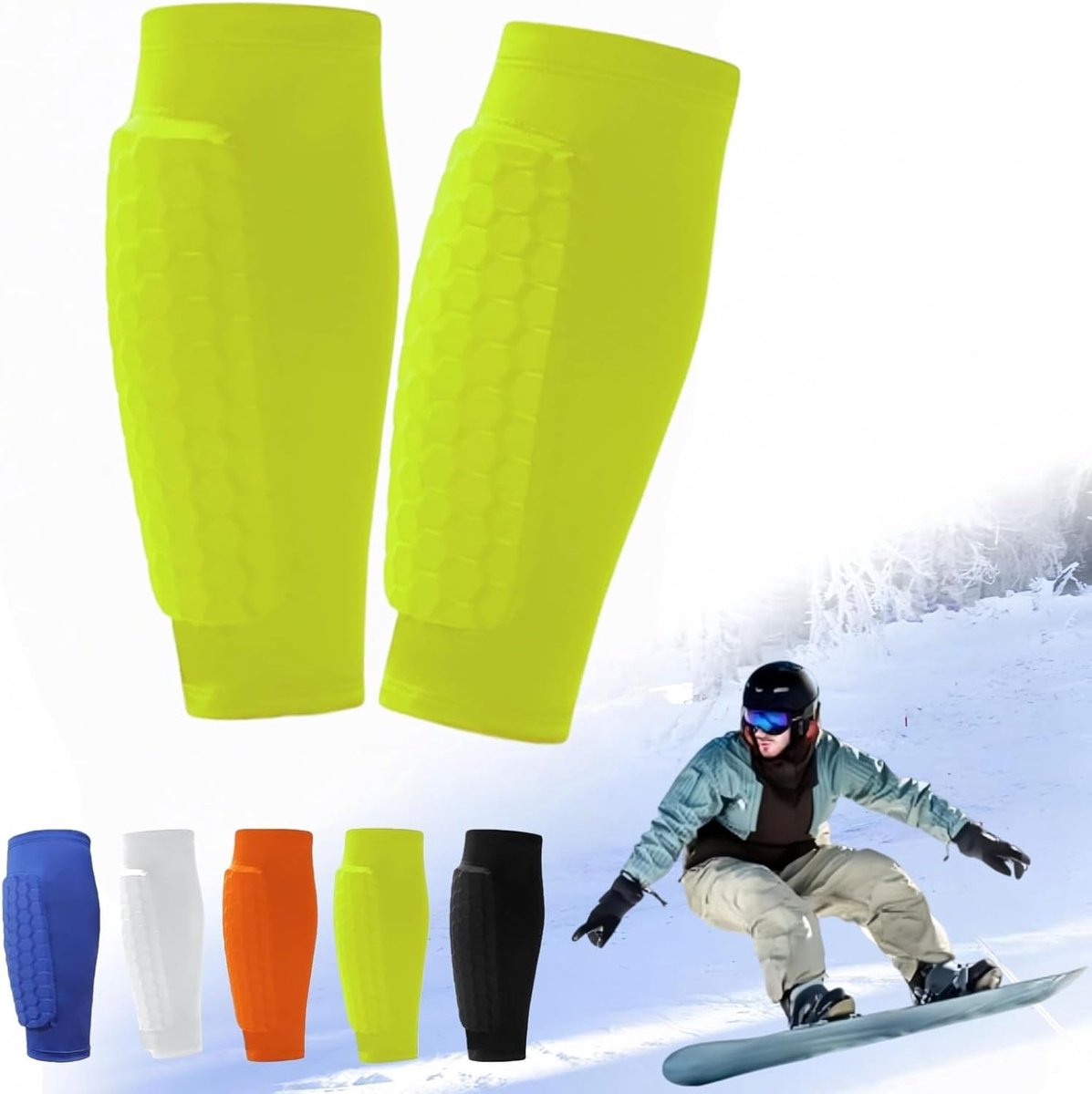 Scheenbeschermers - Kuitbeschermers - Sportactiviteiten - Honingraat vulling - XS tot XL - Blauw