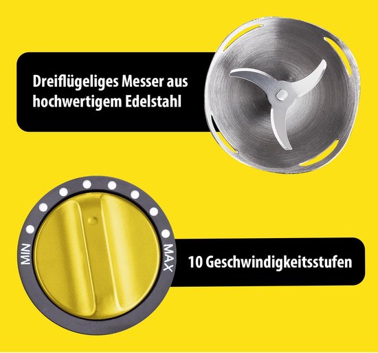 Staafmixer Set - Keukenmixer - Snel Mixen - Tien Snelheden - 21 cm - Zilver — afbeelding 2