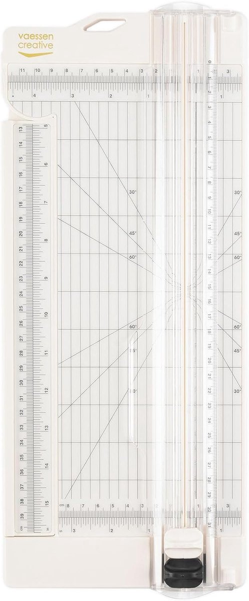 Papiersnijder met Rilfunctie - Papiertrimmer Snijmachine - Kaarten Maken Knutselen - Uitschuifbare Liniaal - 305 cm - Offwhite