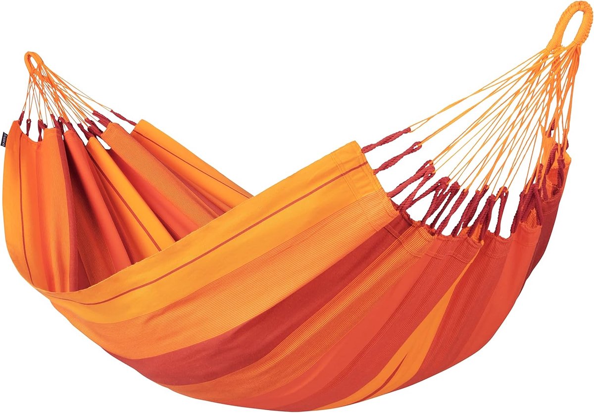 Klassieke Hangmat - Single Hangmat - Buiten Ontspannen - Organisch Katoen - 350 cm - Naturel