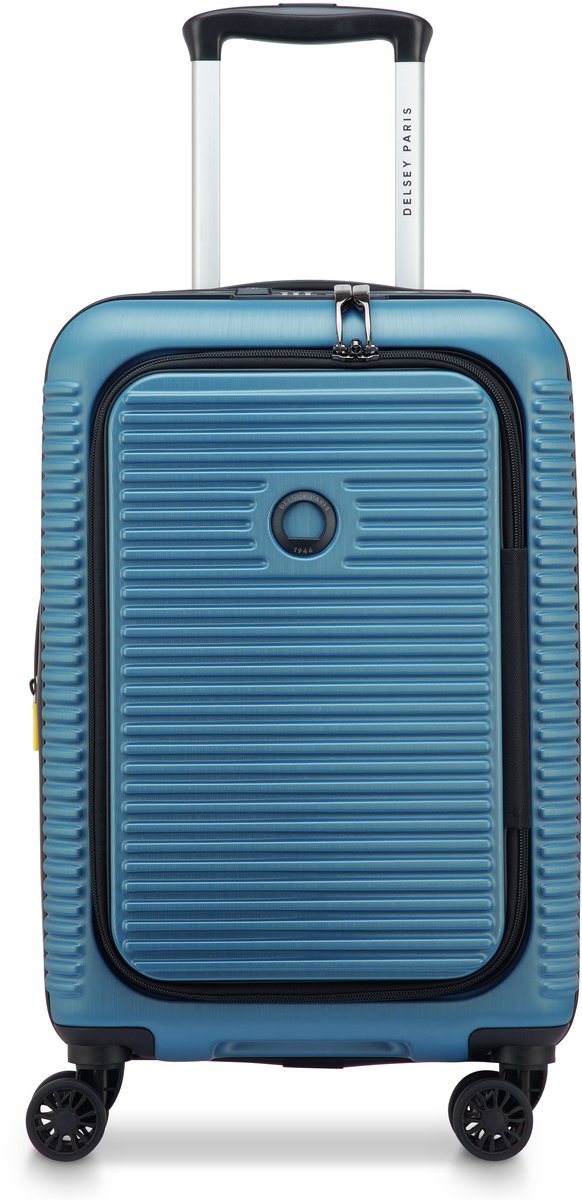 DELSEY Freestyle handbagagekoffer 55 cm - front opening - uitbreidbaar - Blue