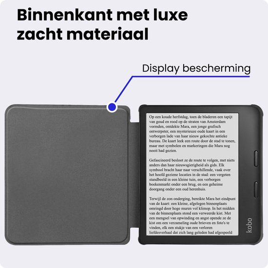 Hoes Geschikt voor Kobo Libra 2 - Met Screenprotector - Luxe E-reader Bescherm Case - Hoesje Book Cover - Eenhoorn — afbeelding 5